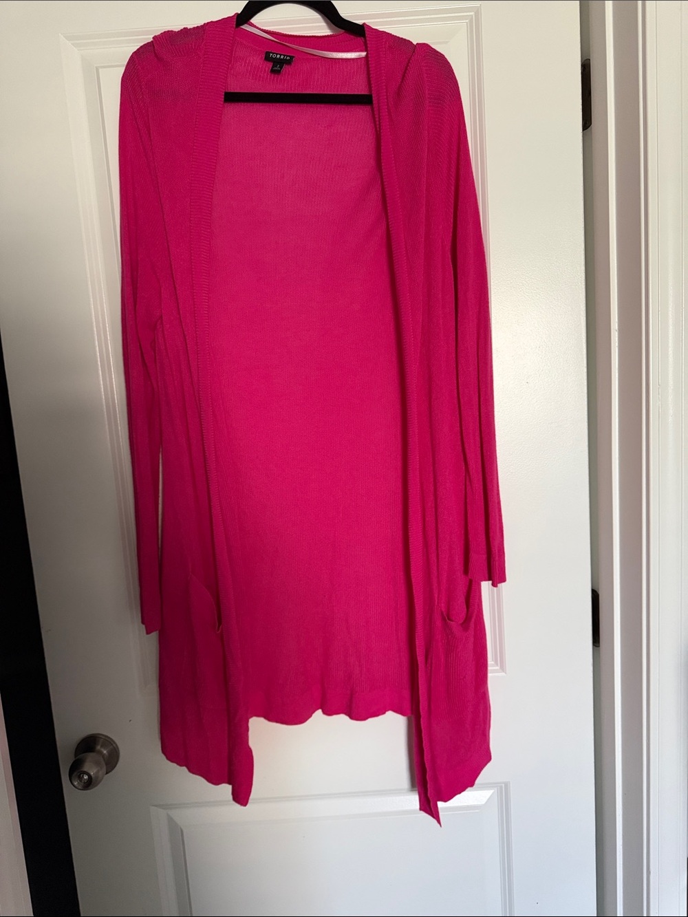 torrid Hot Pink Open-Front Cardigan with pockets